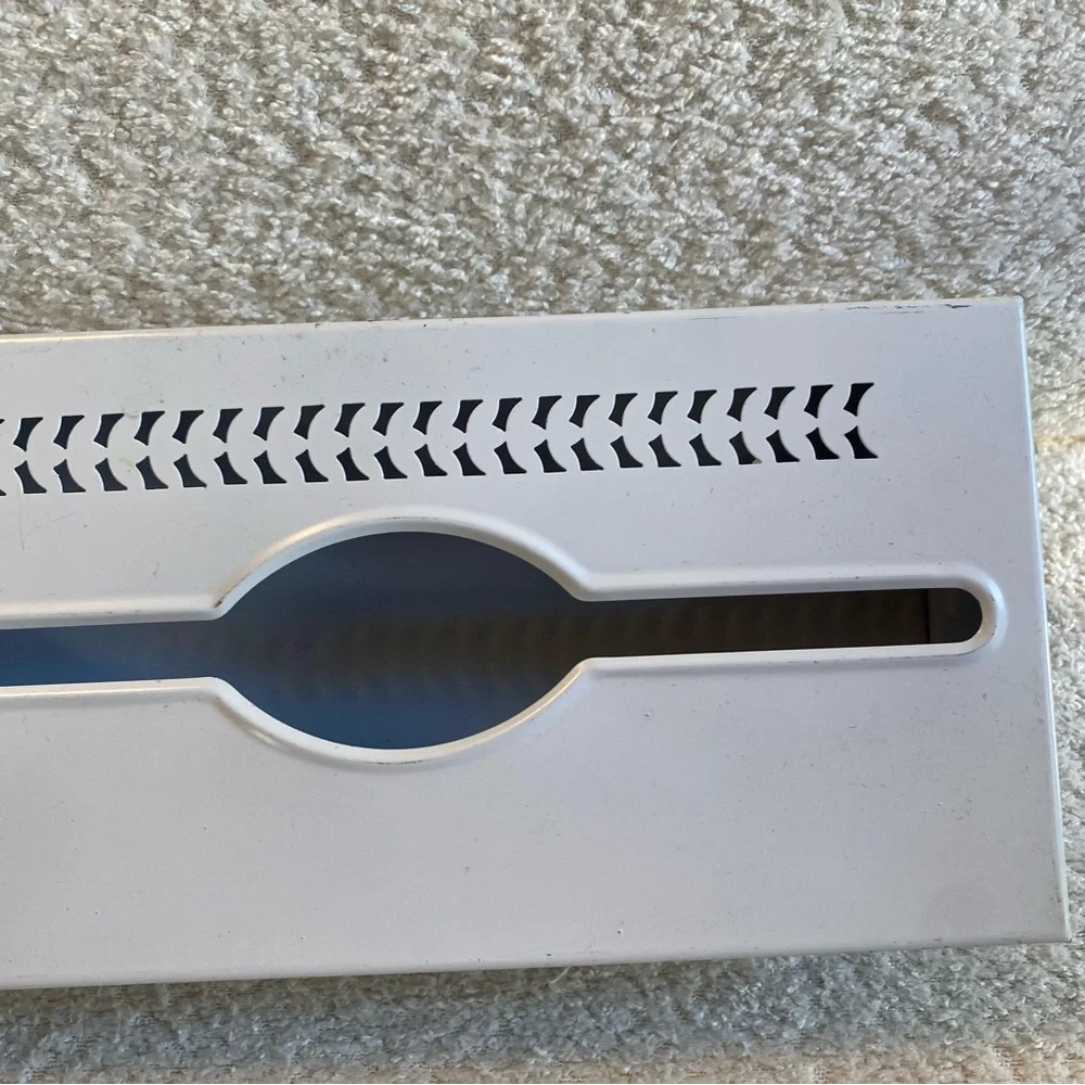 Vintage White Metal Wall Tissue Box Cover Ready To Paint
